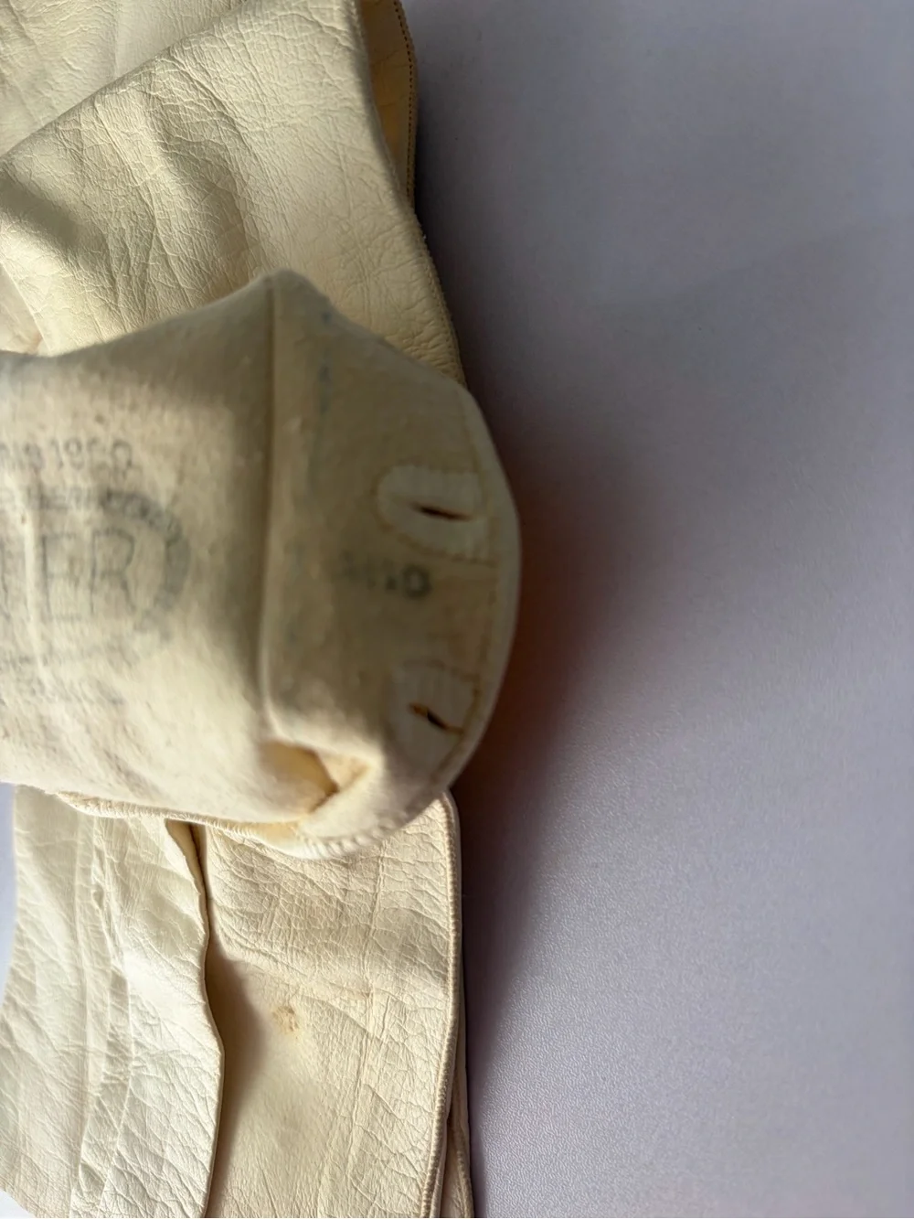 Antique Long Cream Women's Leather Gloves